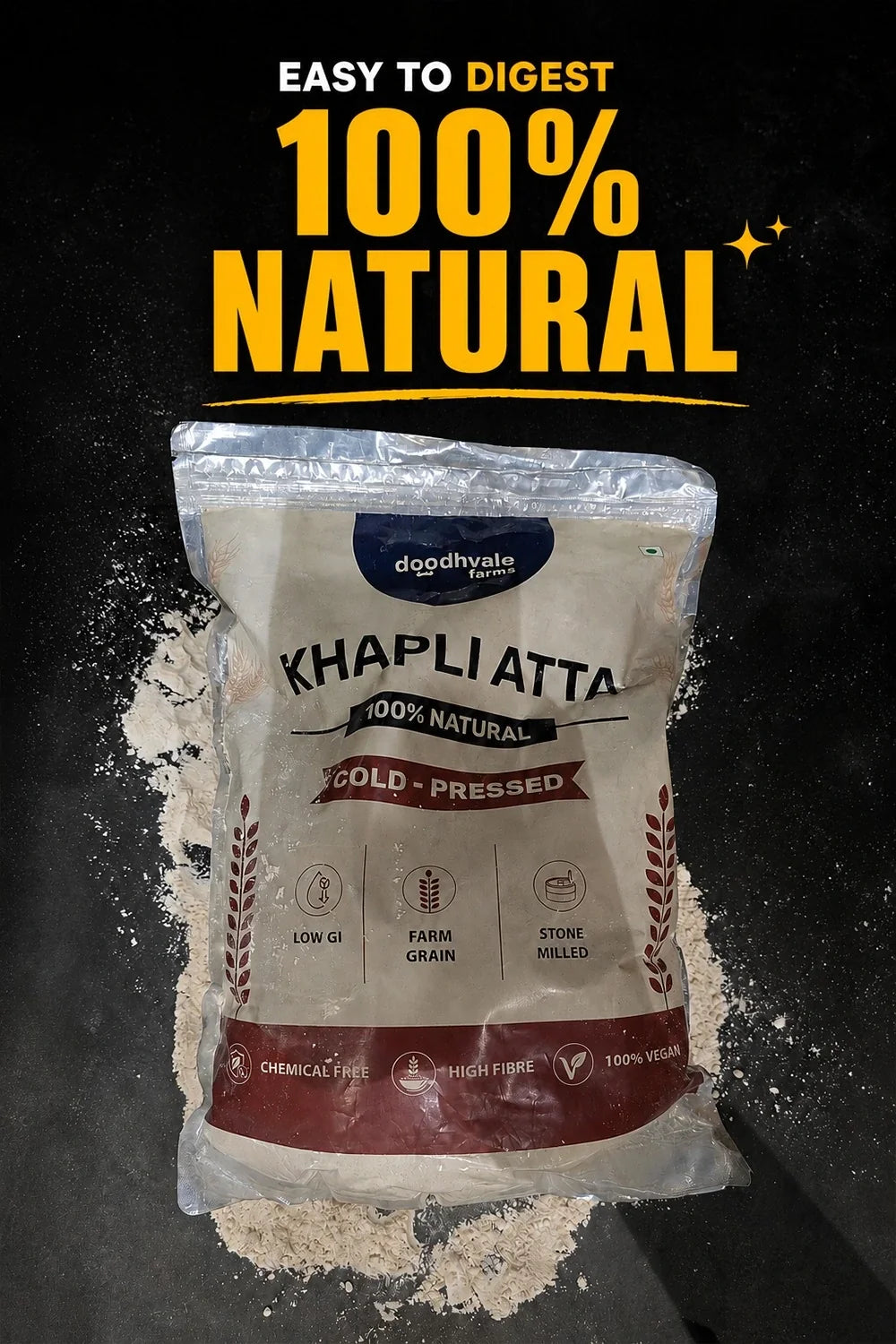 Khapli Atta – Cold Pressed | (2kg) : Buy 3 Get 2 Free