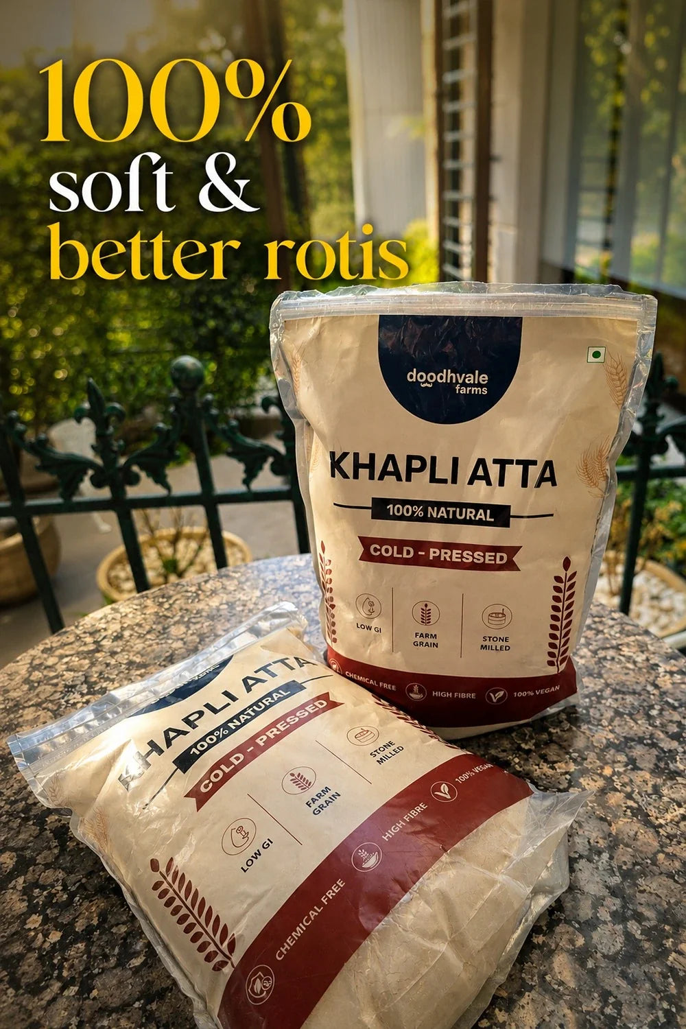 Khapli Atta – Cold Pressed | (2kg) : Buy 2 Get 1 Free