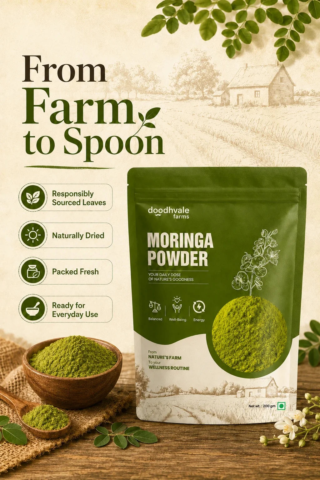 Moringa Powder - 100% Organic