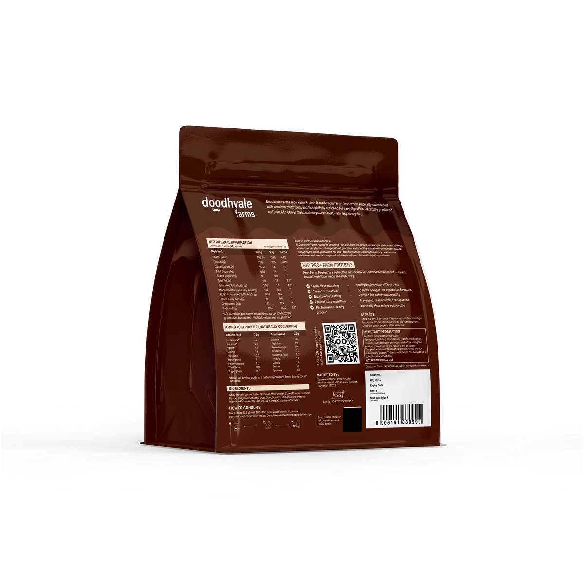 PRO+ Farm Protein Sachet Advanced - Belgian Chocolate - 25g/scoop