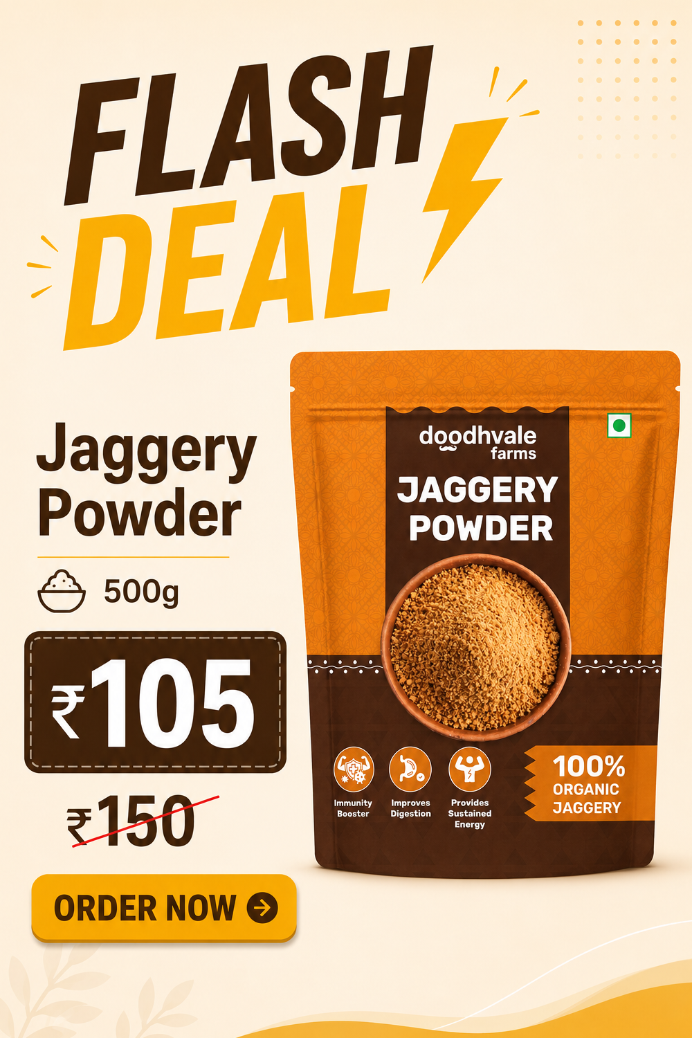 Flash Sale - Jaggery Powder – 100% Organic & Certified