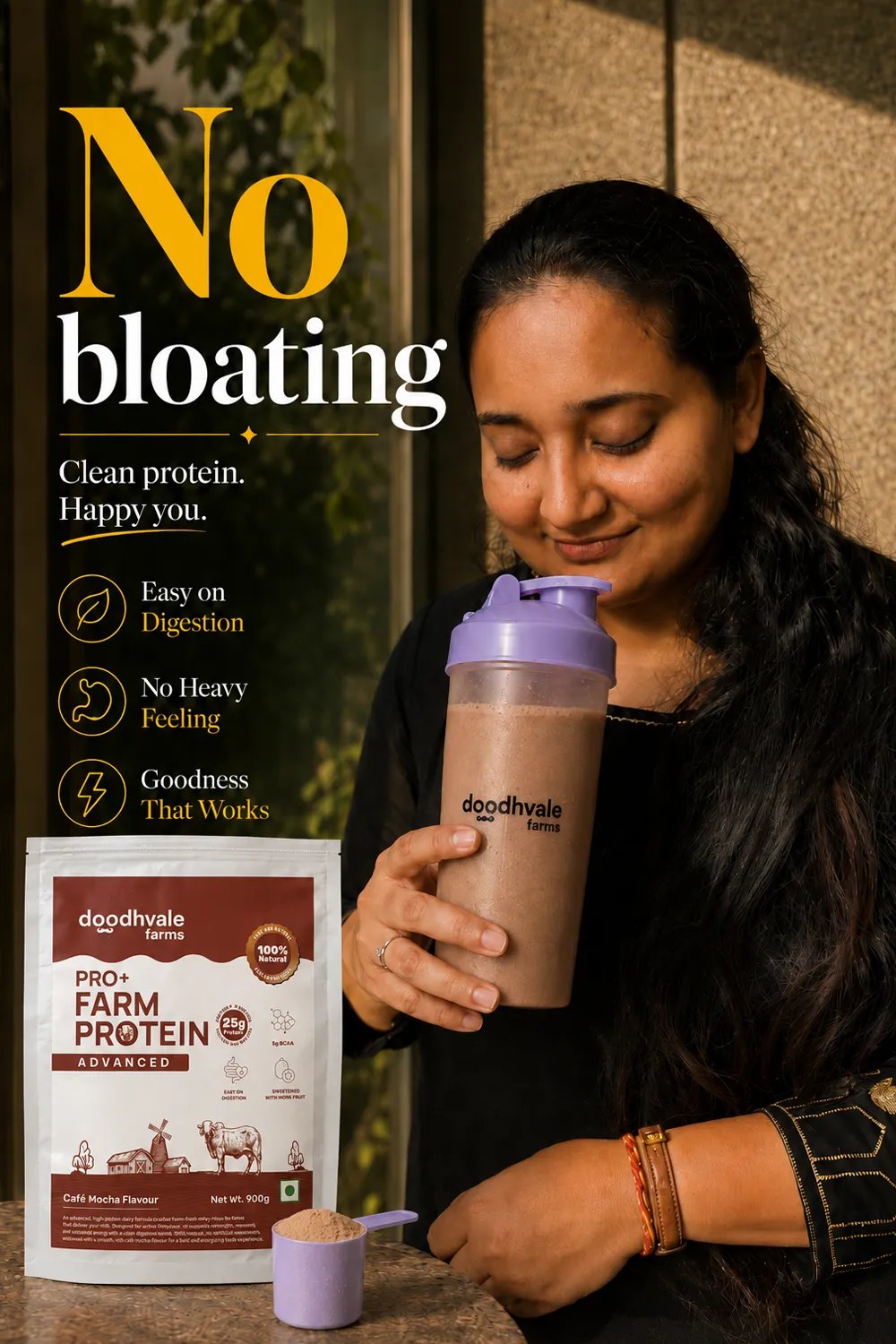 PRO+ Farm Protein Advanced - Cafe Mocha - (450g) - 25g/scoop + Free Gift
