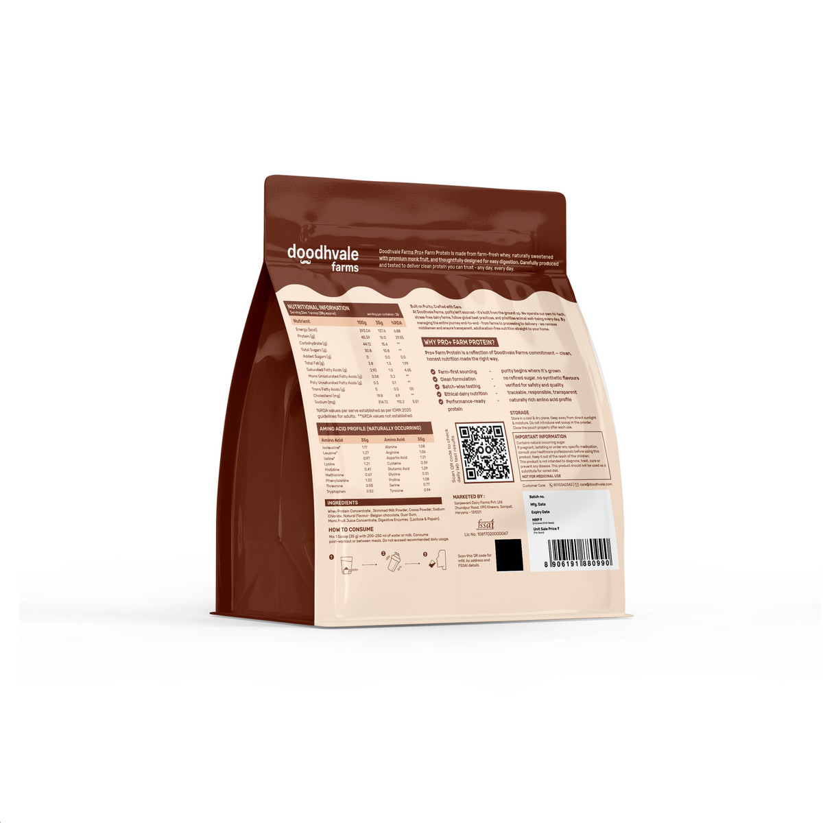 Flash Sale - PRO+ Farm Protein For Family - Belgian Chocolate - 16g/scoop