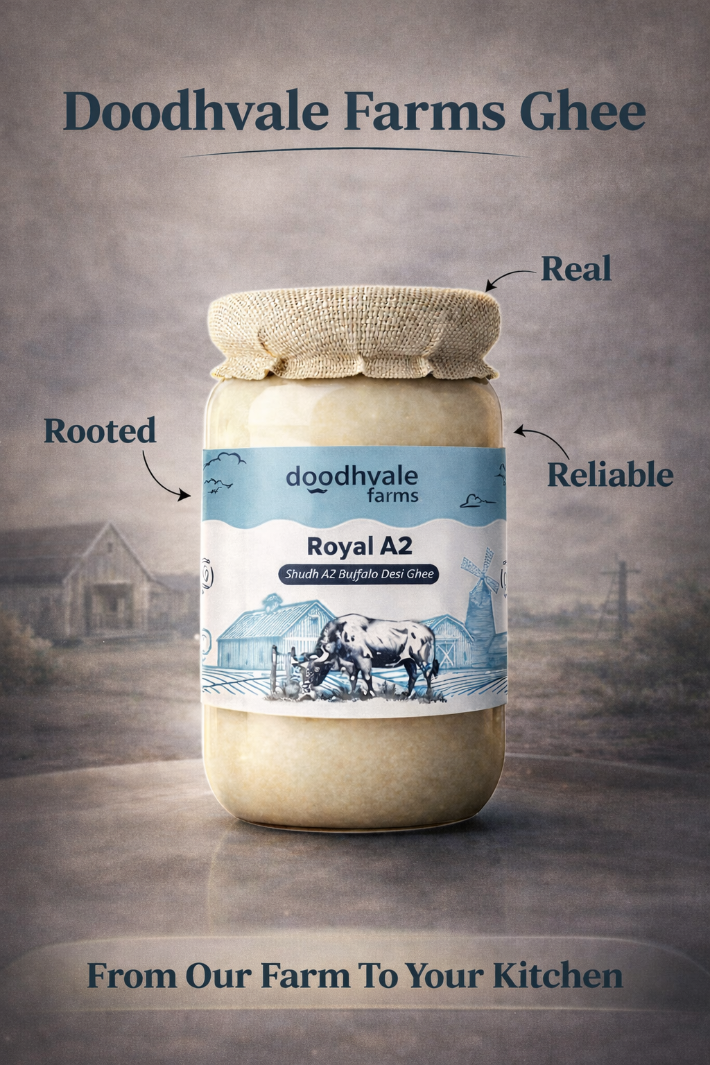 Doodhvale Farms Royal A2 Buffalo Desi Ghee