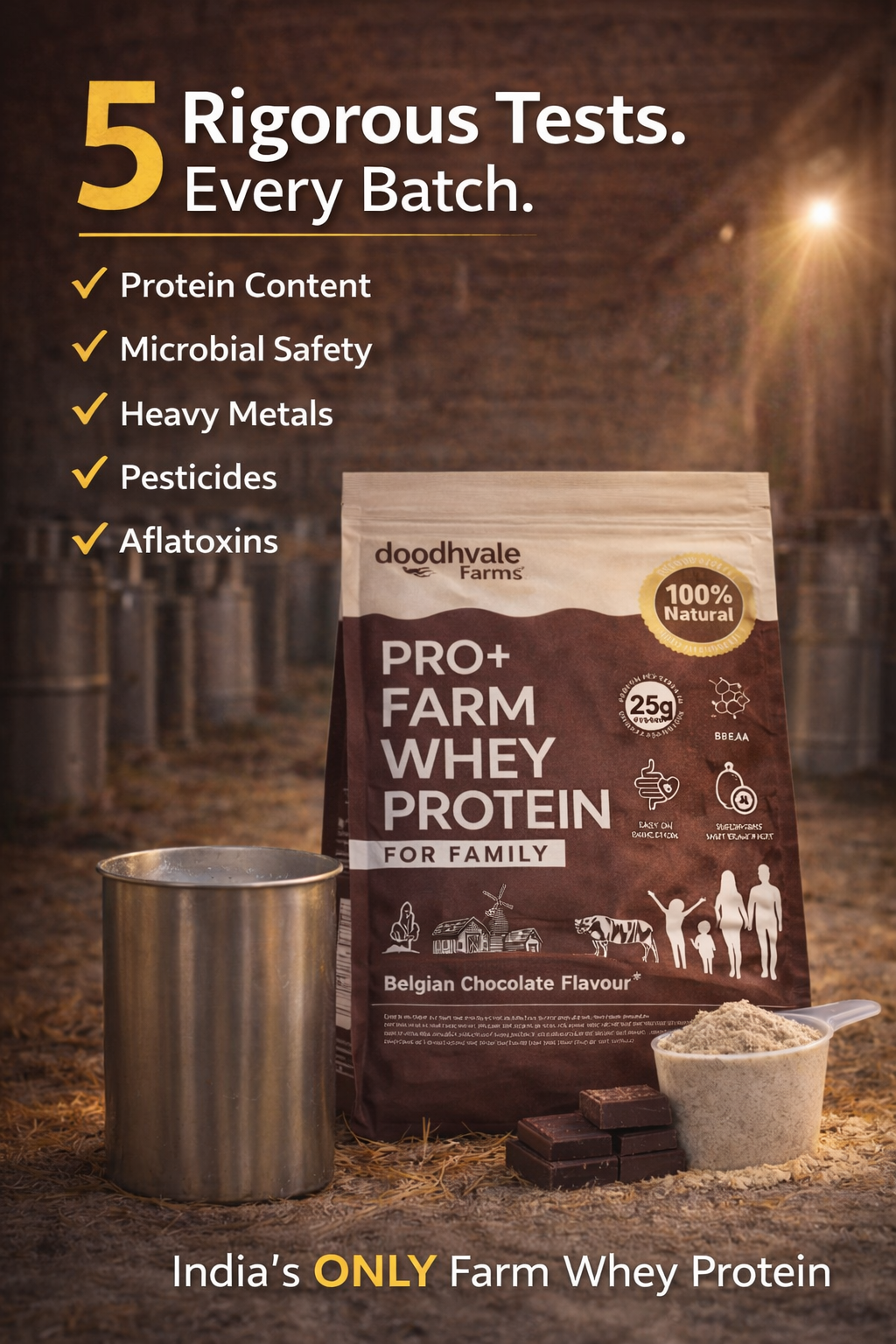 PRO+ Farm Protein Sachet Advanced - Belgian Chocolate - 25g/scoop