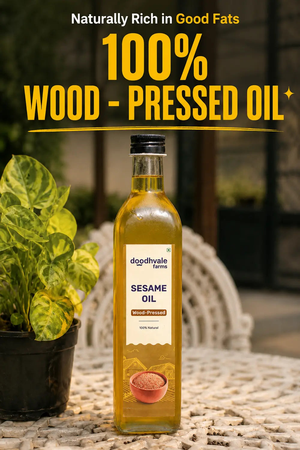 Sesame Oil - Wood Pressed 500ml (2 Unit Pack)