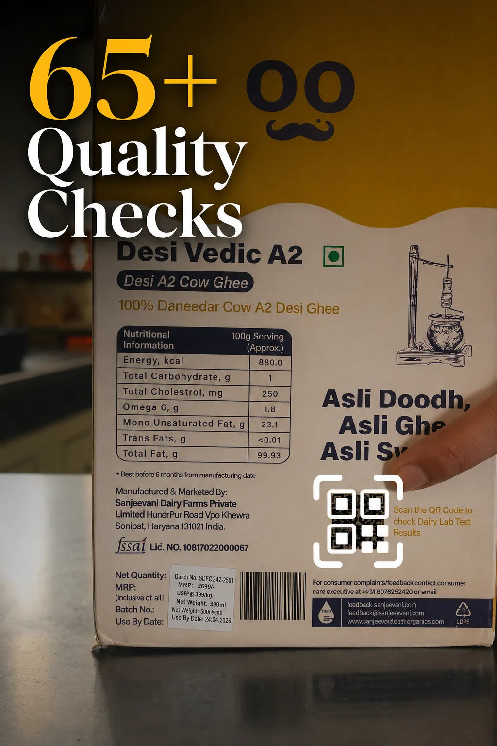 Cow A2 Vedic Desi Ghee B1G2