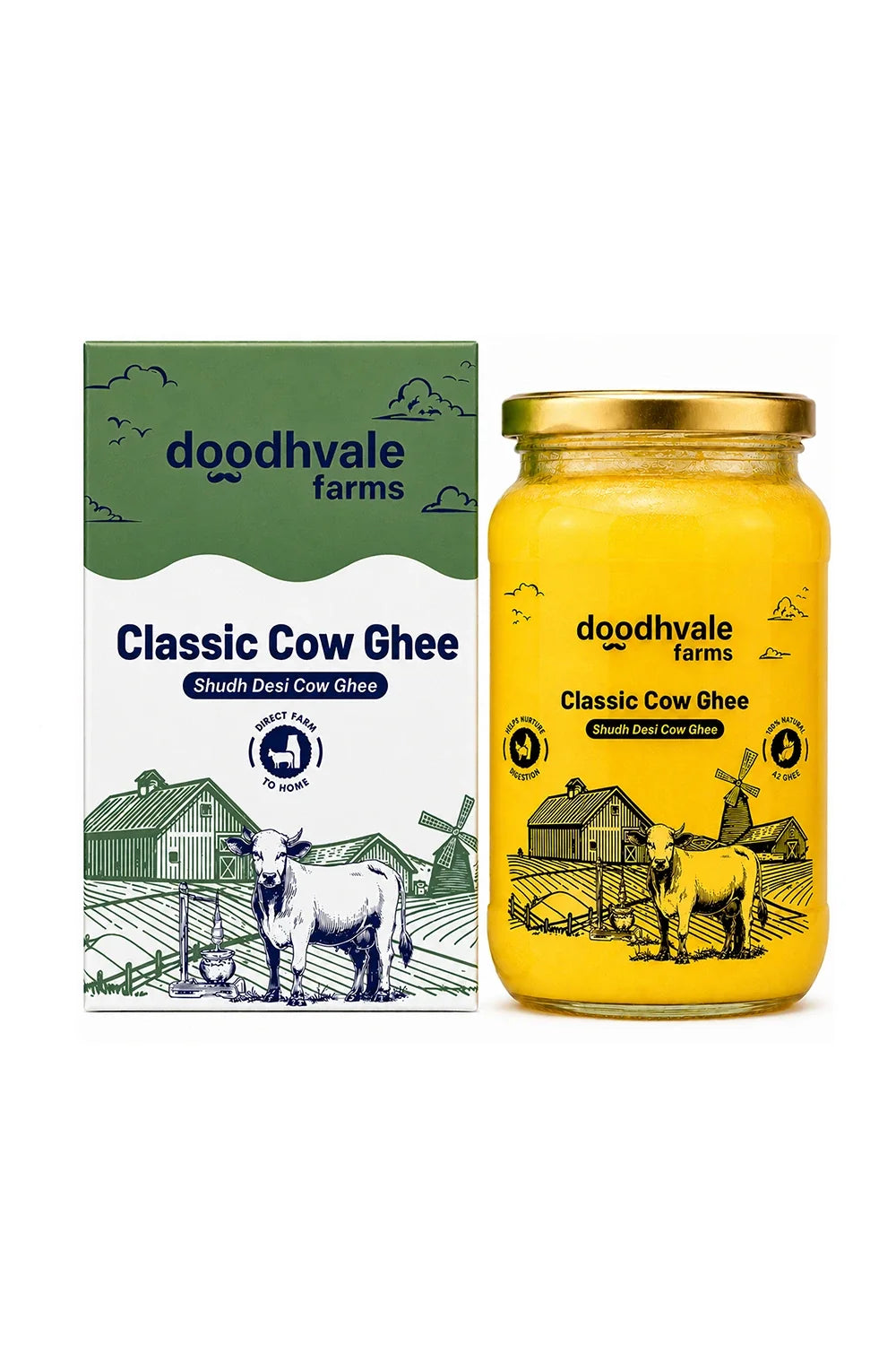 Classic Cow Ghee + Khapli Atta Combo