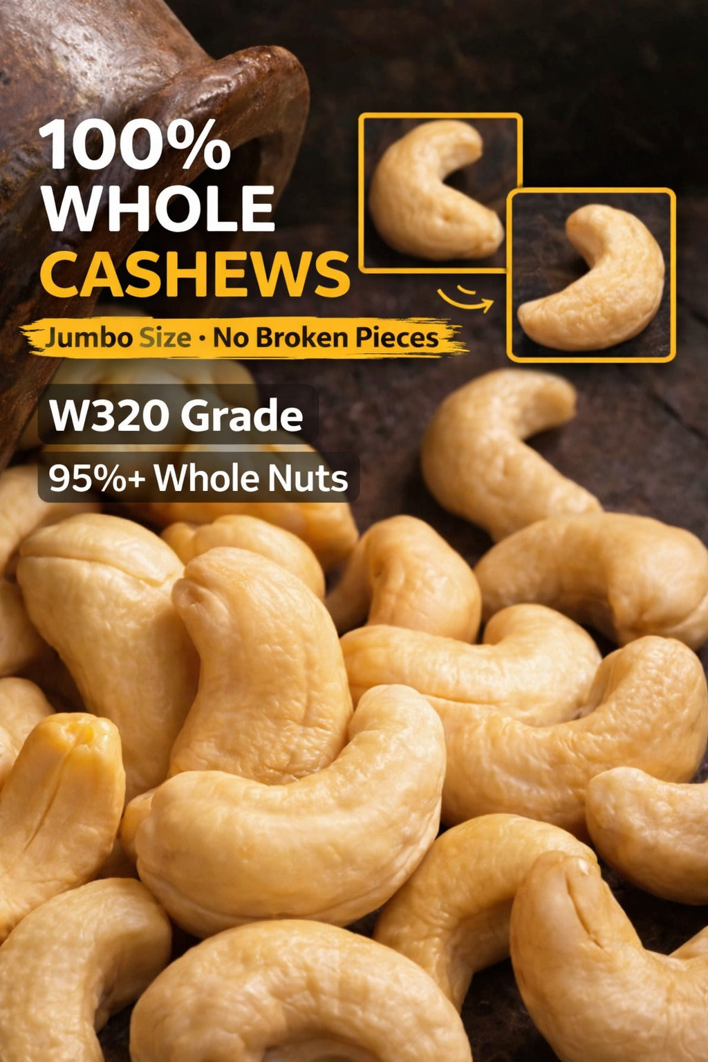 Premium Goan Cashews - Kaju.