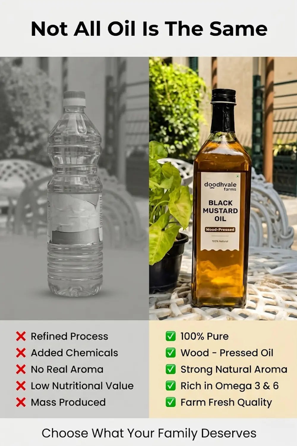 Black Mustard Oil - Wood Pressed (500ml).