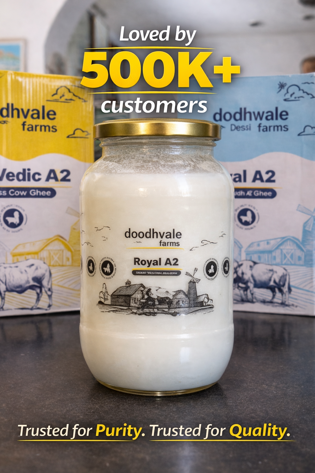 Royal A2 Buffalo Desi Ghee + Coconut Oil - Wood Pressed Combo