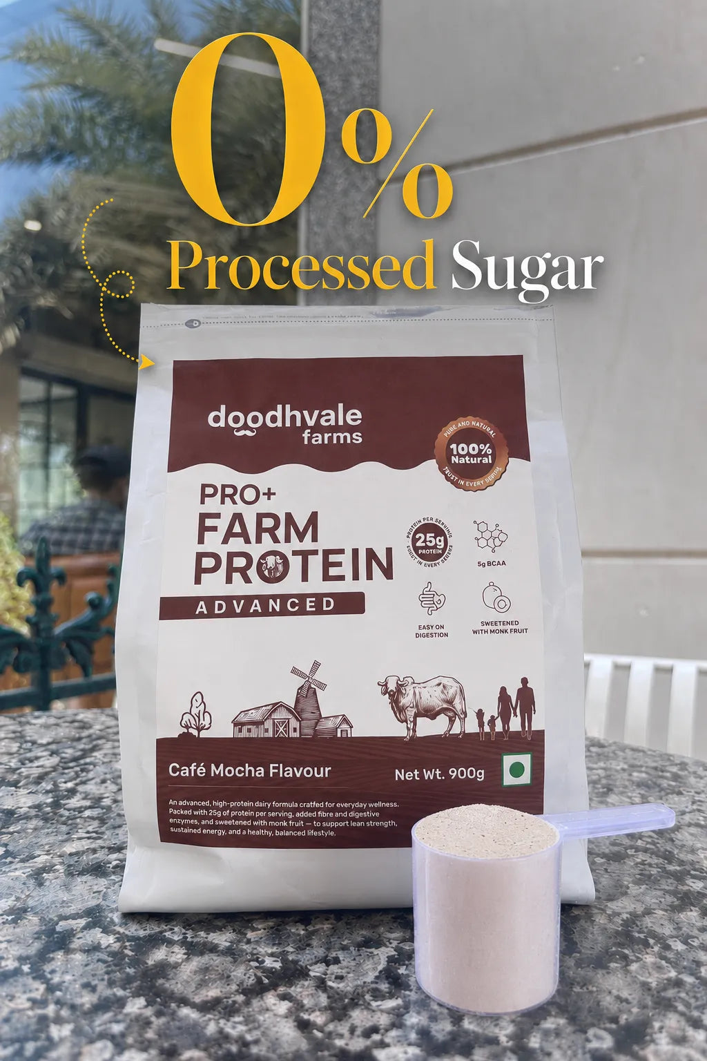 PRO+ Farm Protein Advanced - Cafe Mocha - 25g/scoop