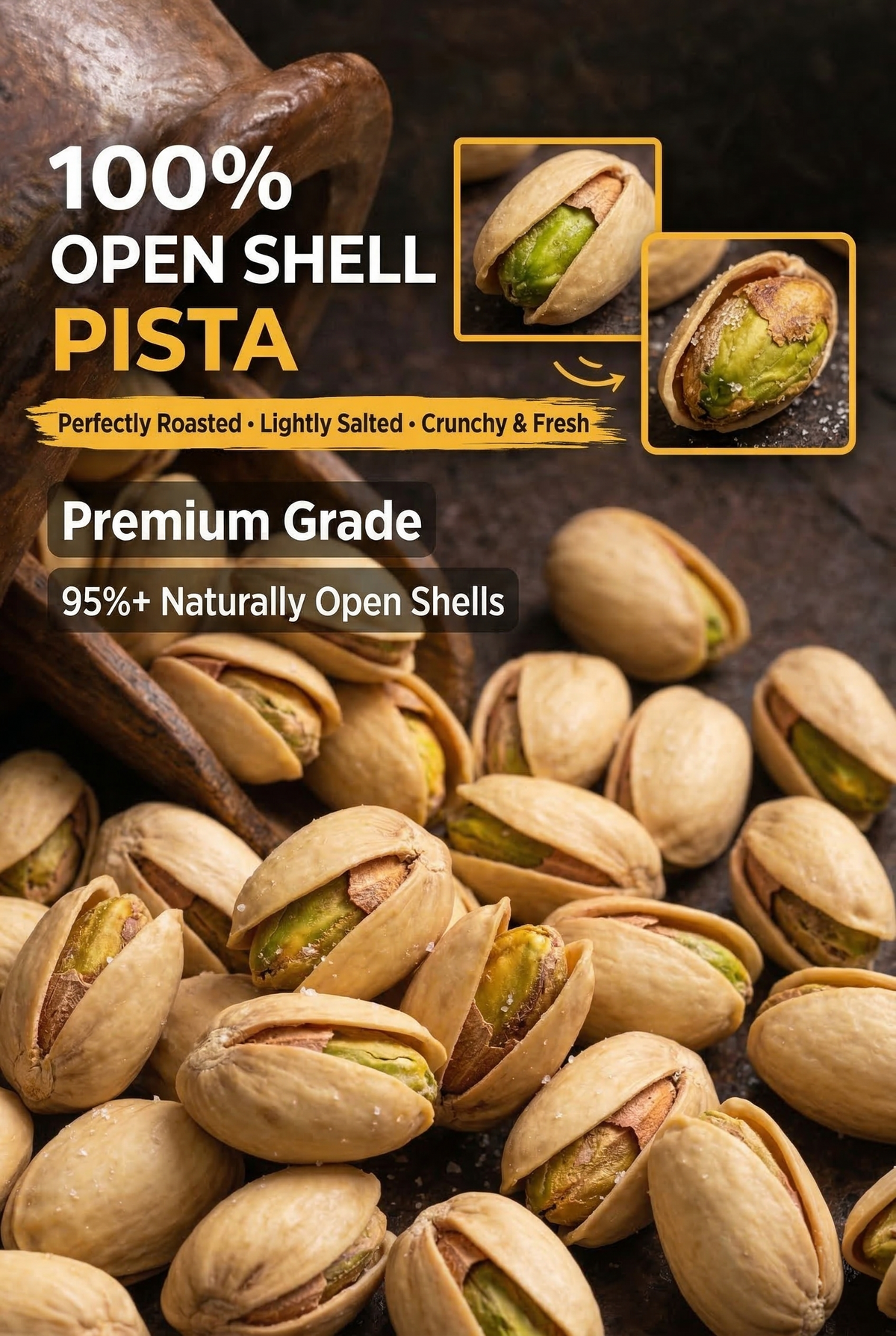 Raw Californian Pistachios + Premium Goan Cashews - Kaju Combo