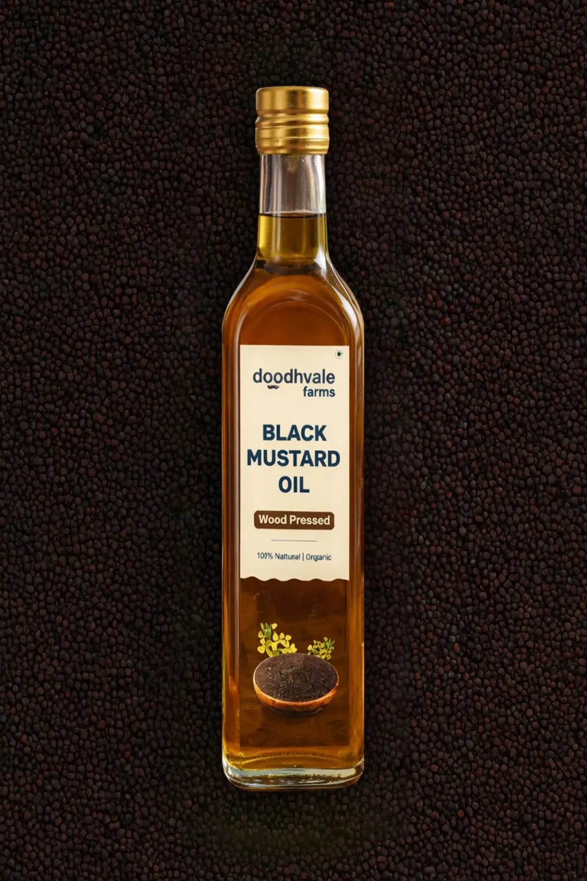 Black Mustard Oil - Wood Pressed (500ml).