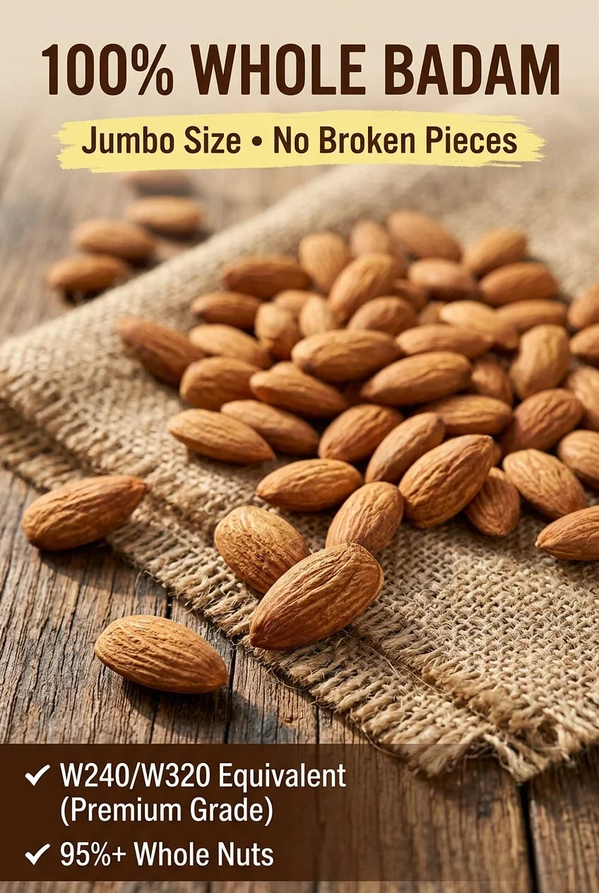 Raw Californian Almonds.