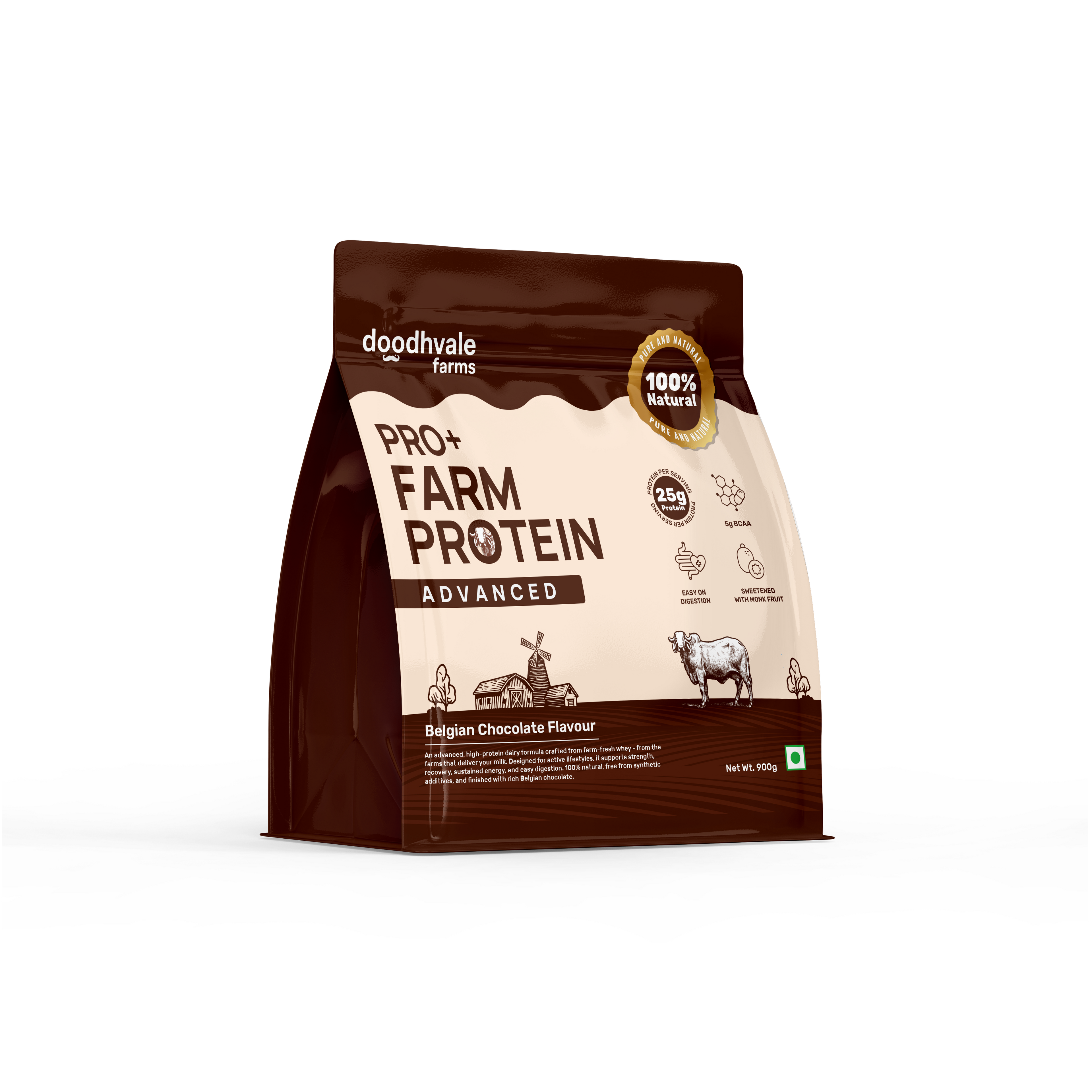 PRO+ Farm Protein Sachet Advanced - Belgian Chocolate - 25g/scoop