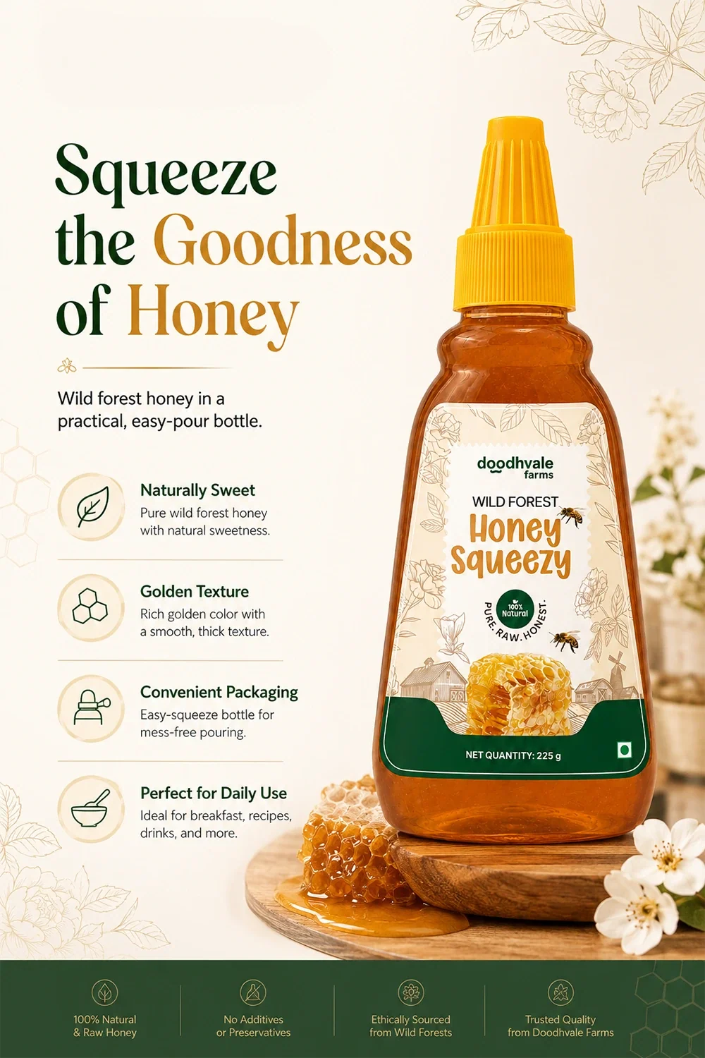 Wild Forest Honey Squeezy | 100% Organic & Natural
