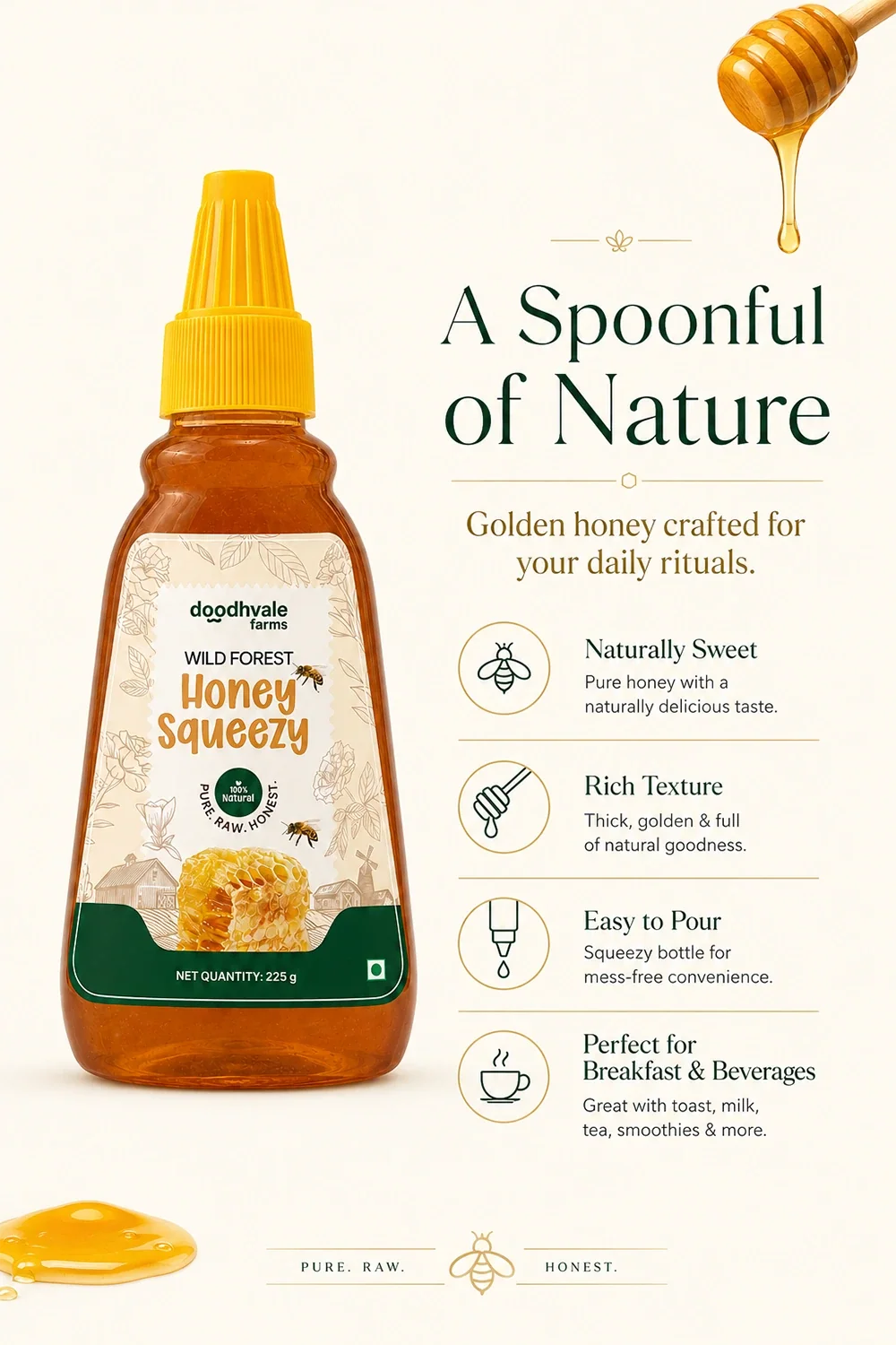 Wild Forest Honey Squeezy | 100% Organic & Natural