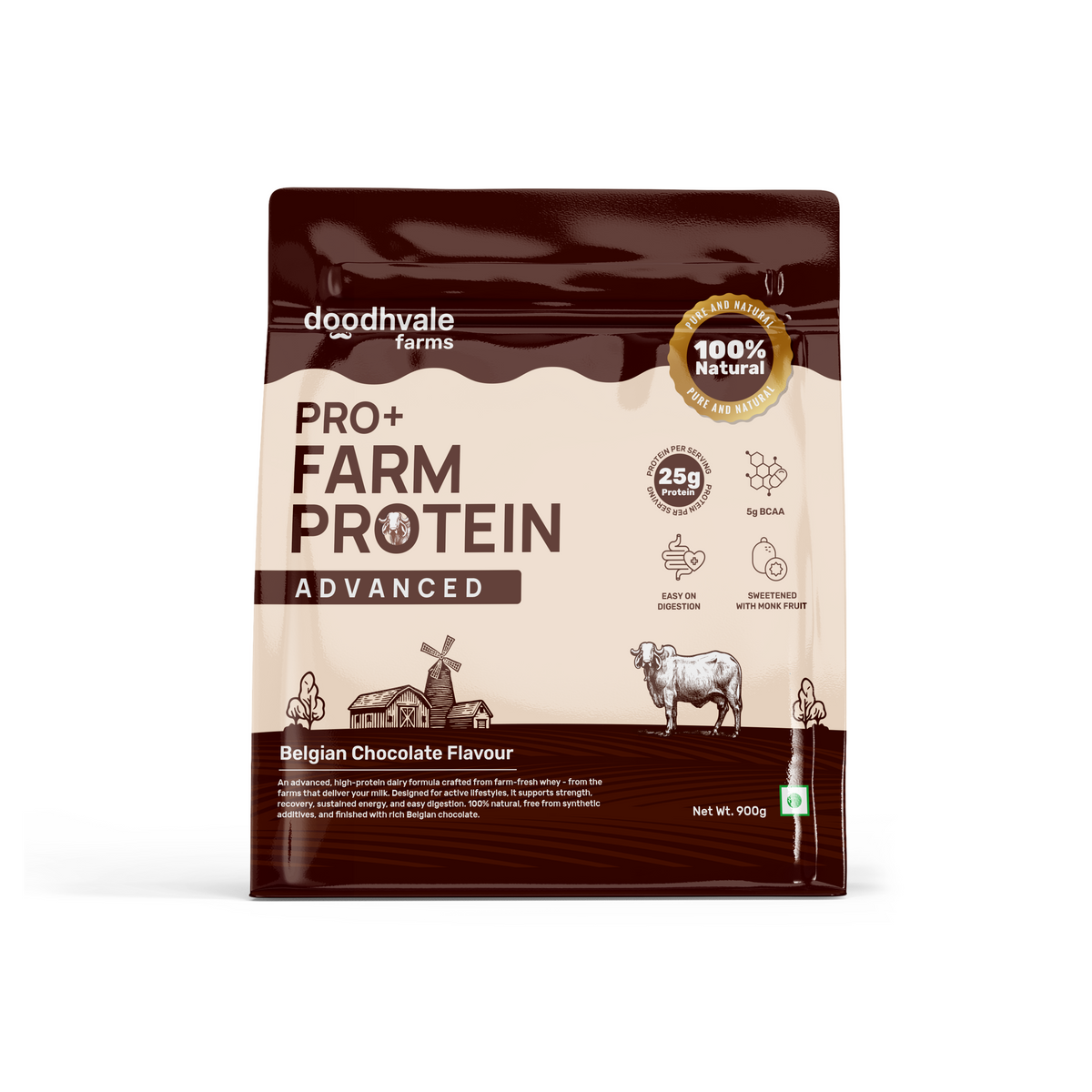 PRO+ Farm Protein Sachet Advanced - Belgian Chocolate - 25g/scoop