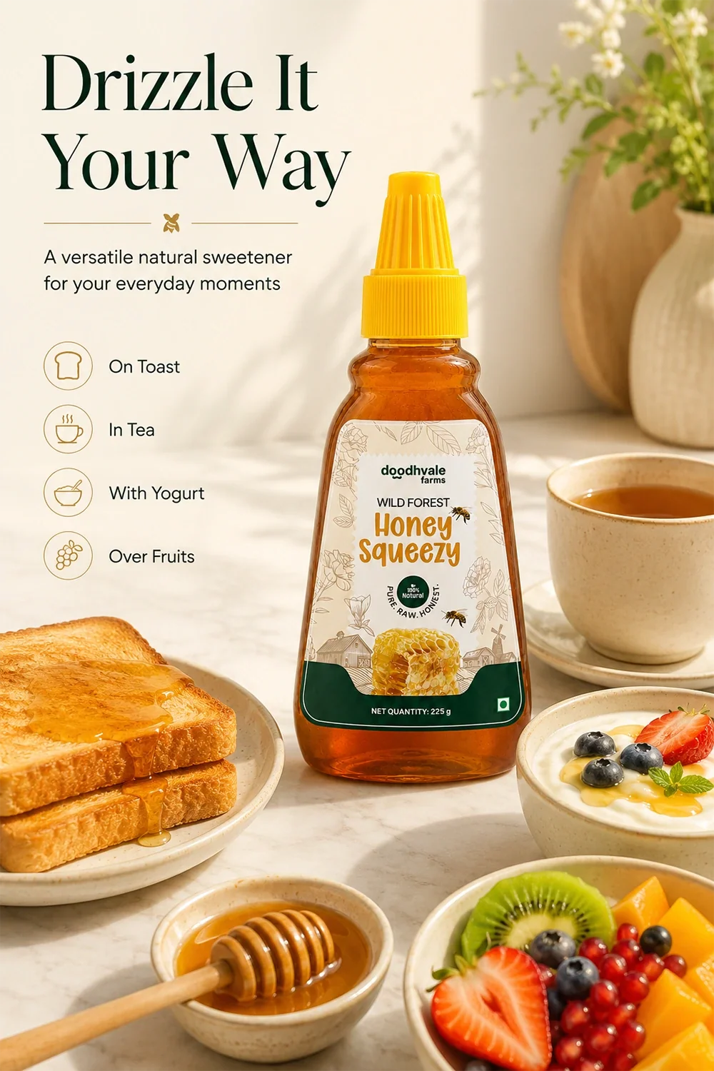 Wild Forest Honey Squeezy | 100% Organic & Natural
