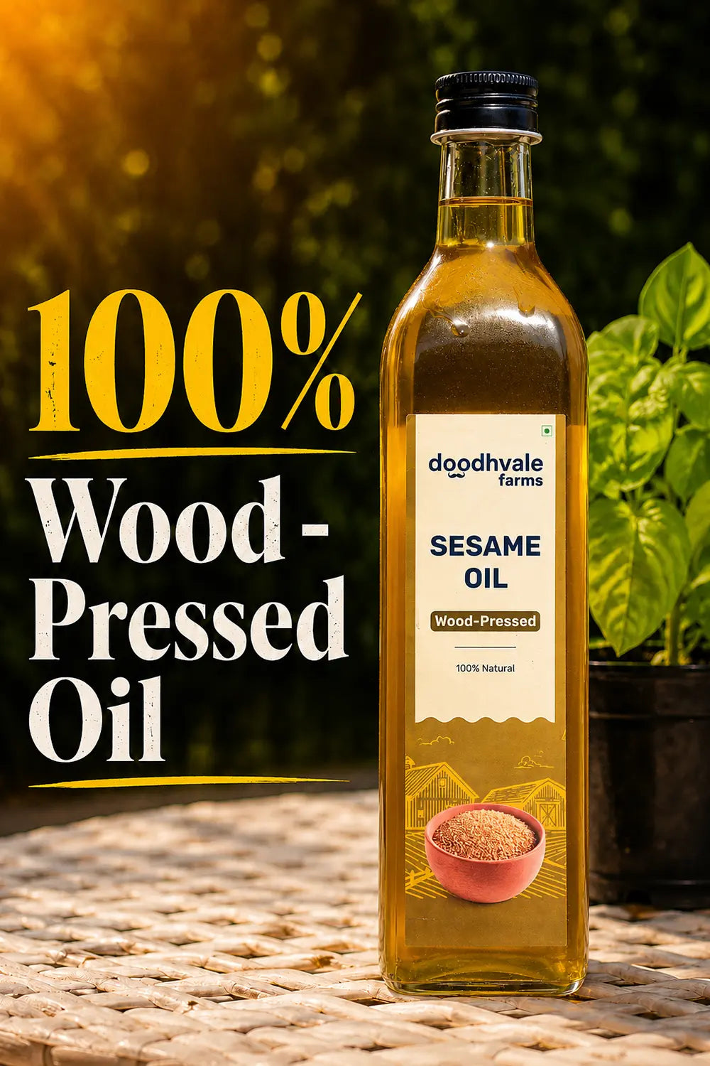 Sesame Oil - Wood Pressed 500ml (2 Unit Pack)