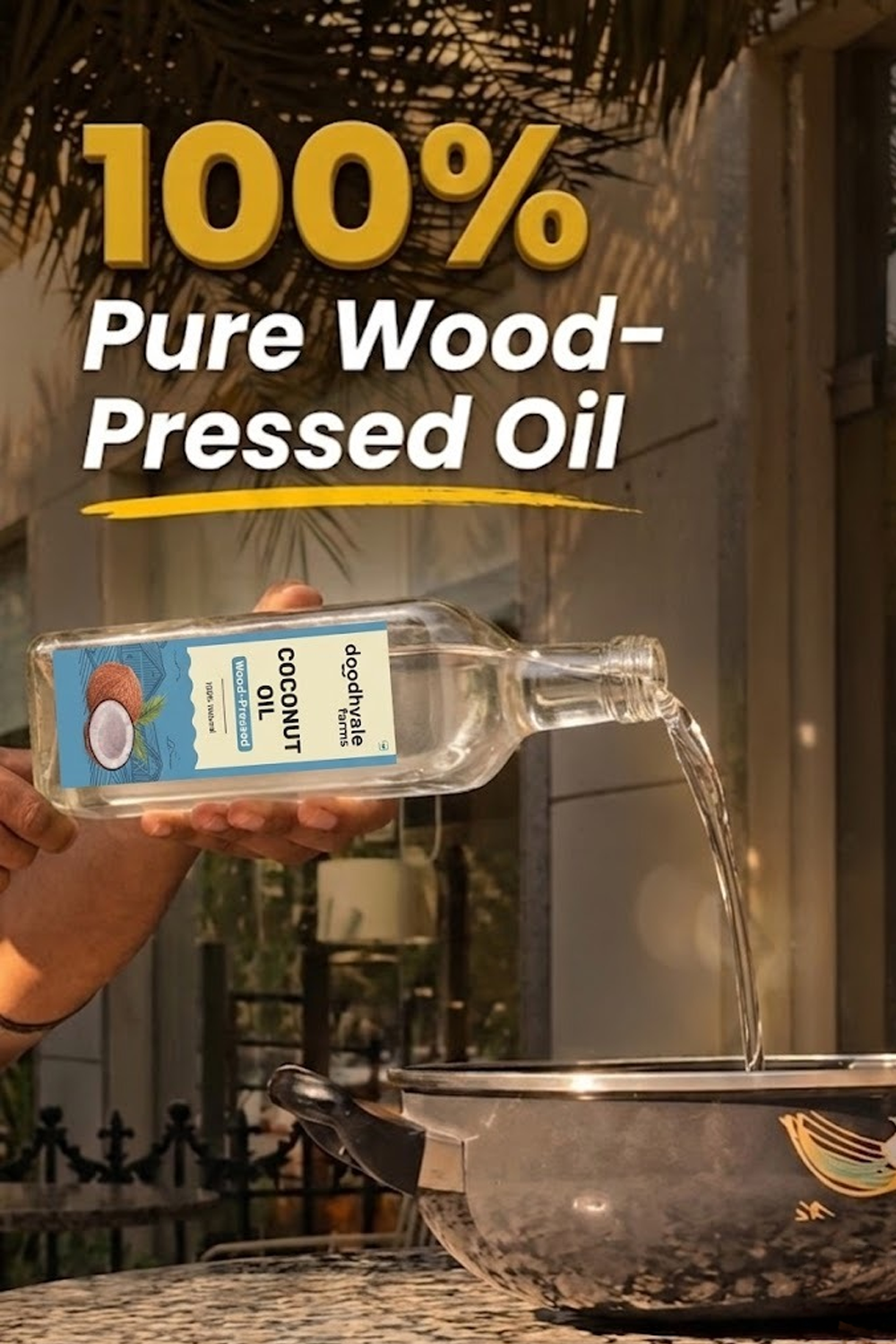 Classic Cow Bilona Ghee + Coconut Oil - Wood Pressed Combo