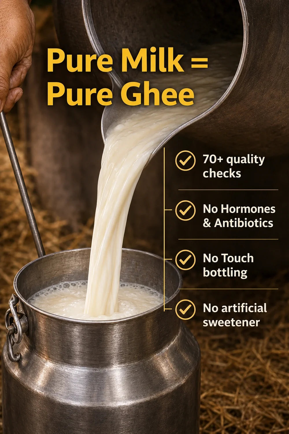 Cow A2 Vedic Desi Ghee Dolchi 5L