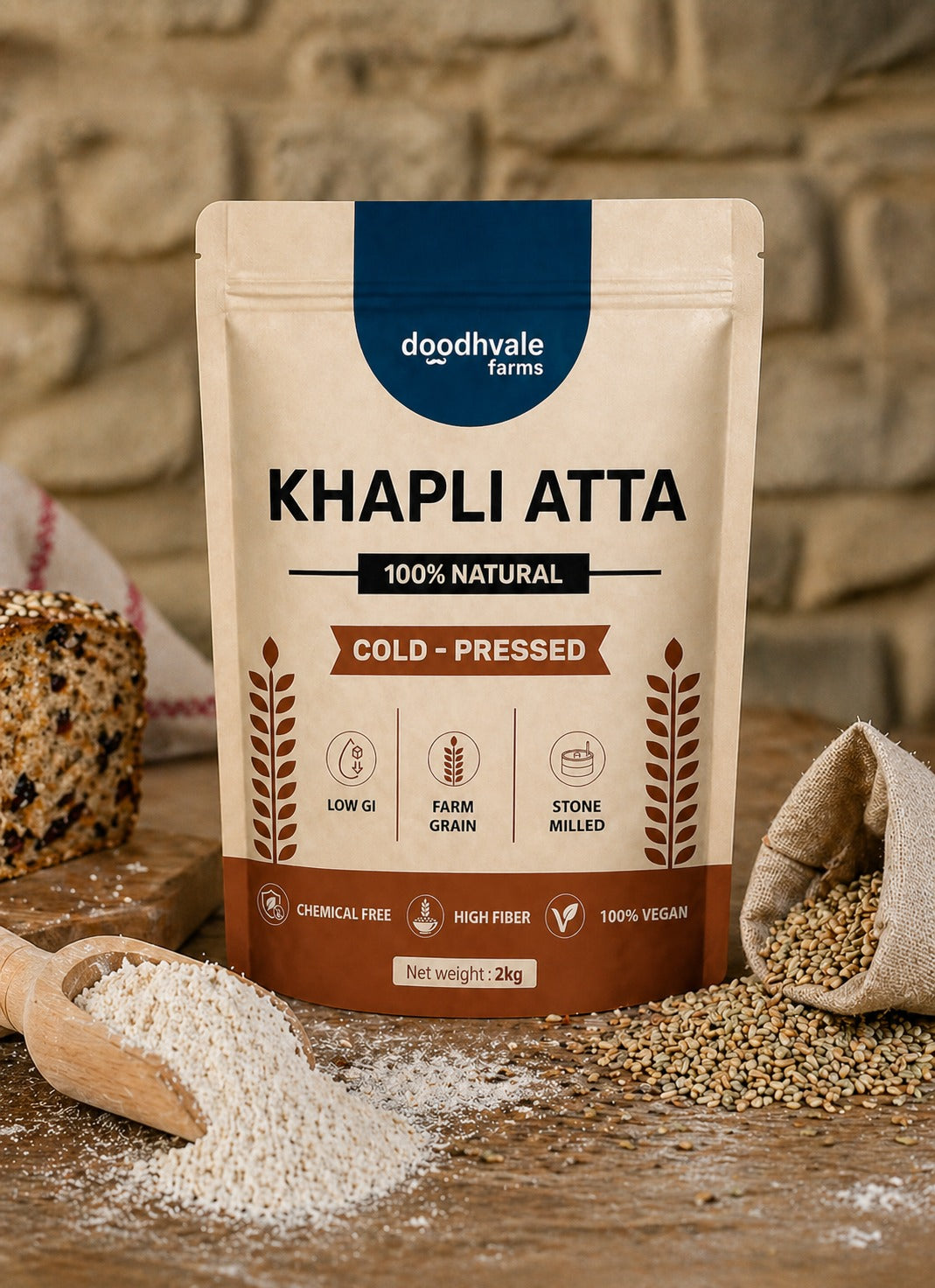 Flash Sale - Khapli Atta – Cold Pressed | 2kg