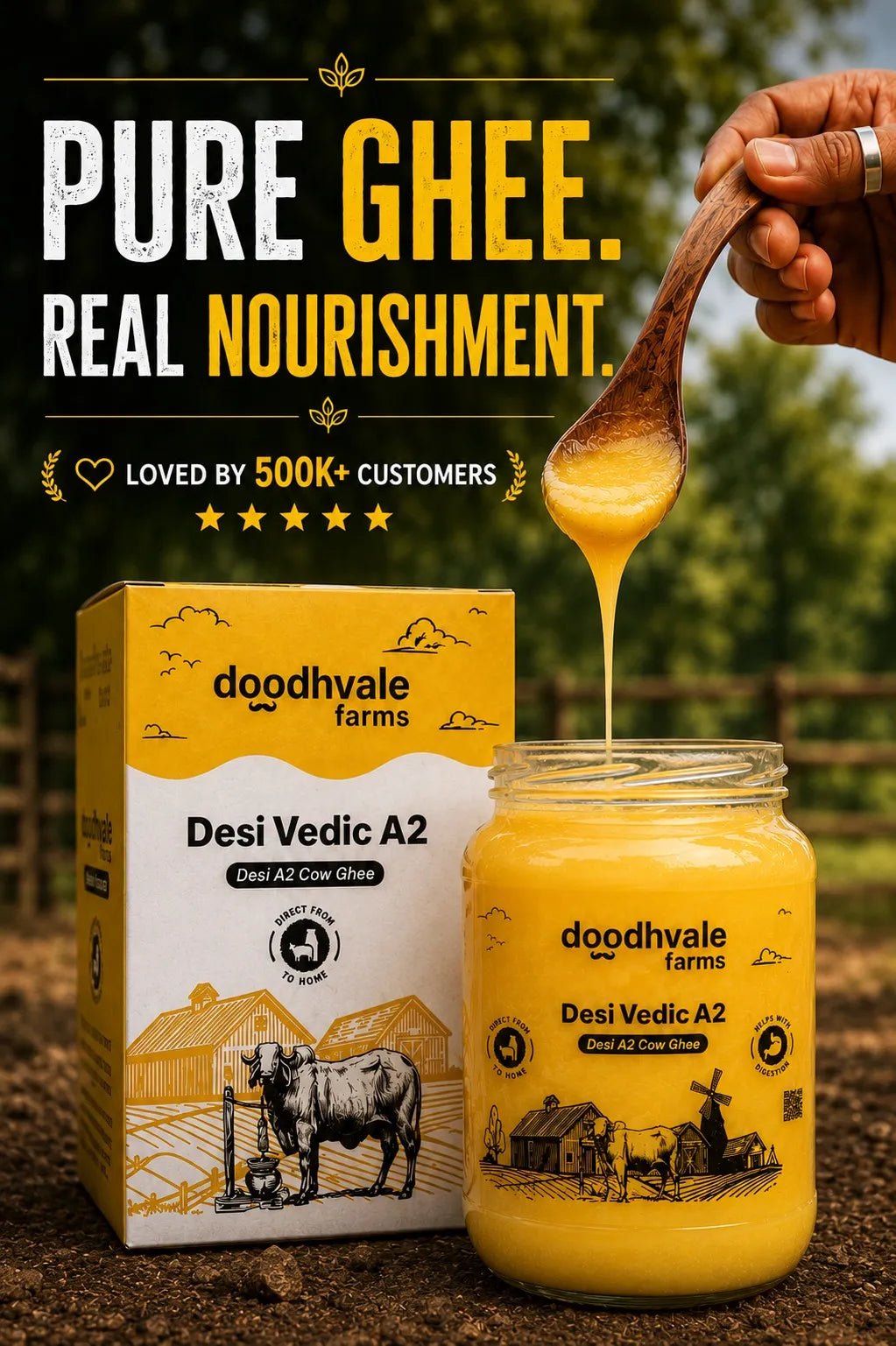 Cow A2 Vedic Desi Ghee B1G2