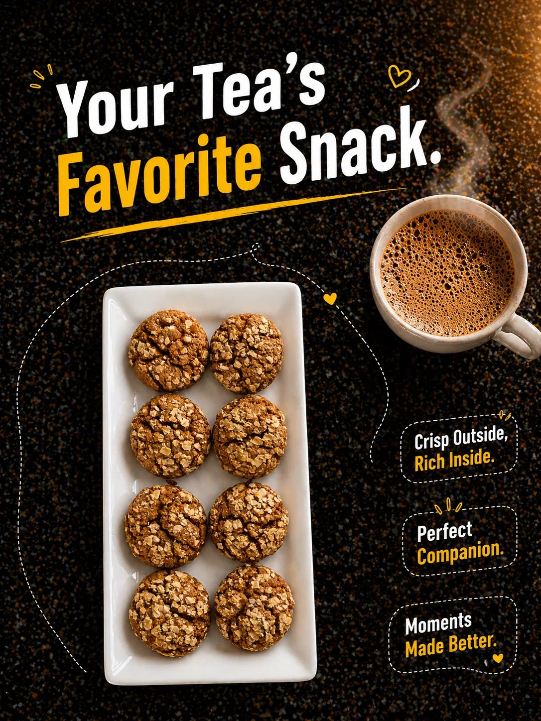 Crunchy Oat Cookies.