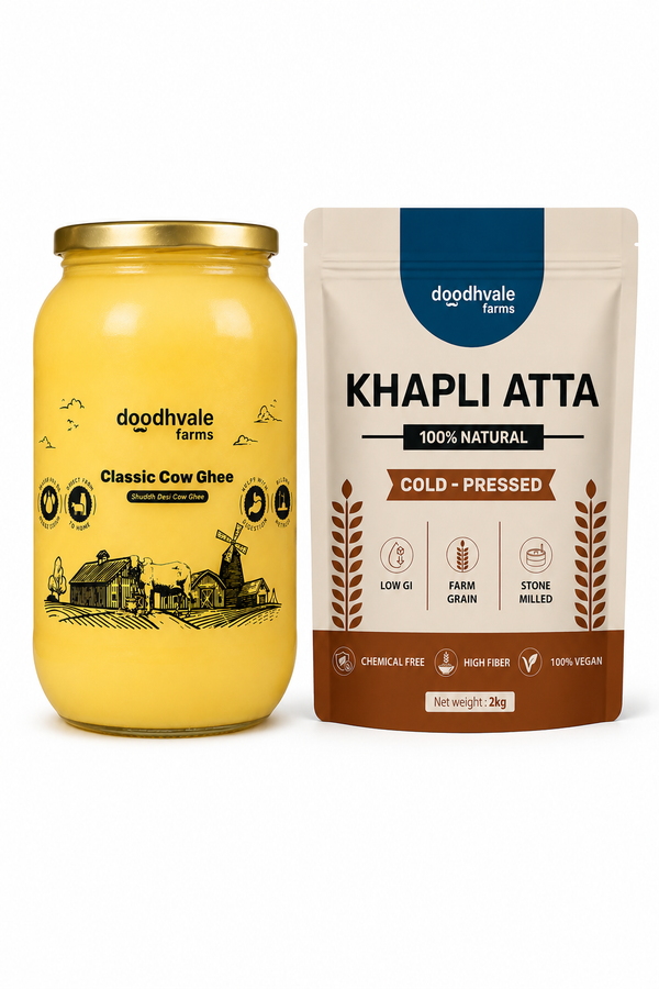Classic Cow Ghee + Khapli Atta Combo