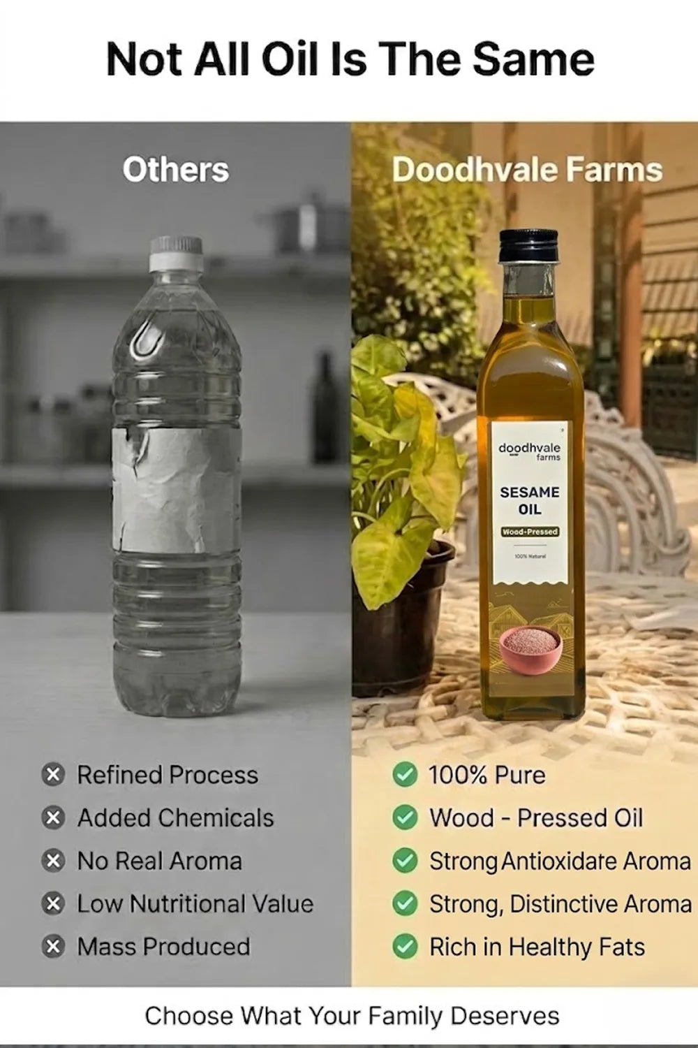 Sesame Oil - Wood Pressed 500ml (2 Unit Pack)
