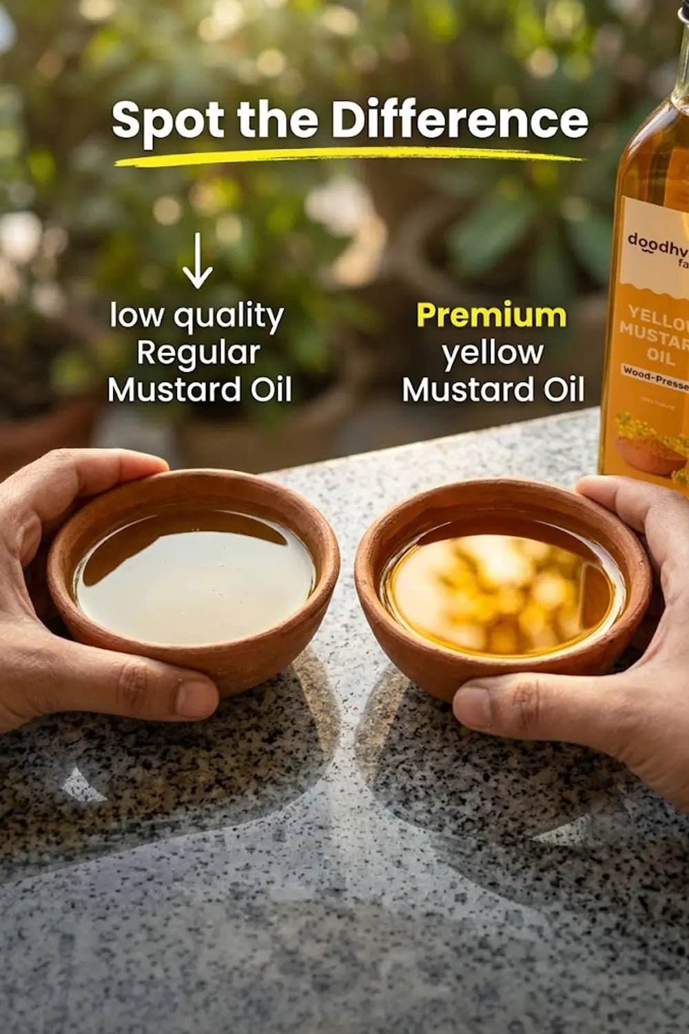 Yellow Mustard Oil - Wood Pressed 1L (2 Unit Pack)